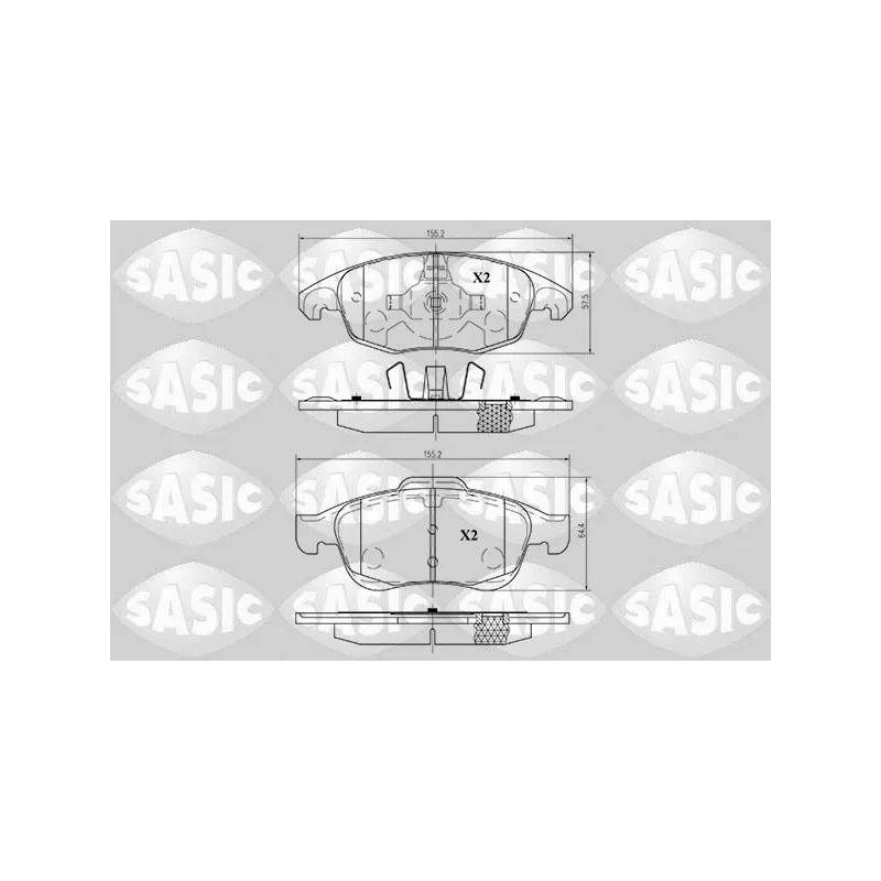 Jeu de 4 plaquettes de frein avant SASIC 6210009