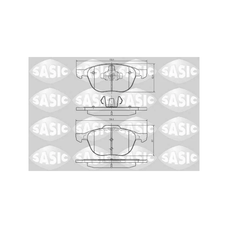 Jeu de 4 plaquettes de frein avant SASIC 6216001