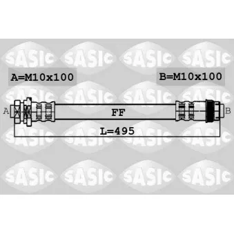 Flexible de frein arrière droit SASIC 6604030