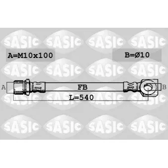 Flexible de frein avant gauche SASIC 6606050
