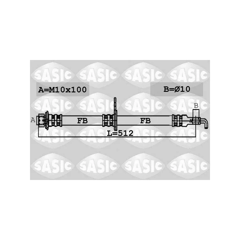 Flexible de frein avant gauche SASIC 6606052