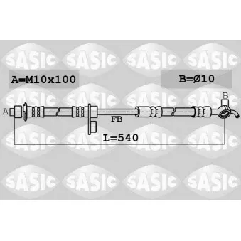 Flexible de frein avant gauche SASIC 6606139