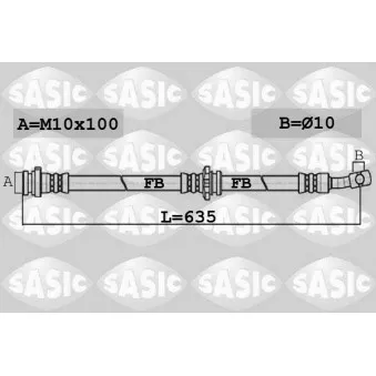Flexible de frein avant droit SASIC 6606154