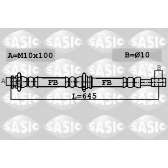 Flexible de frein avant gauche SASIC 6606158