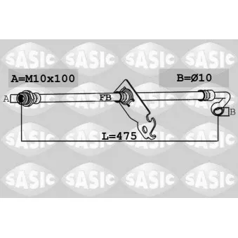 Flexible de frein arrière droit SASIC 6606207