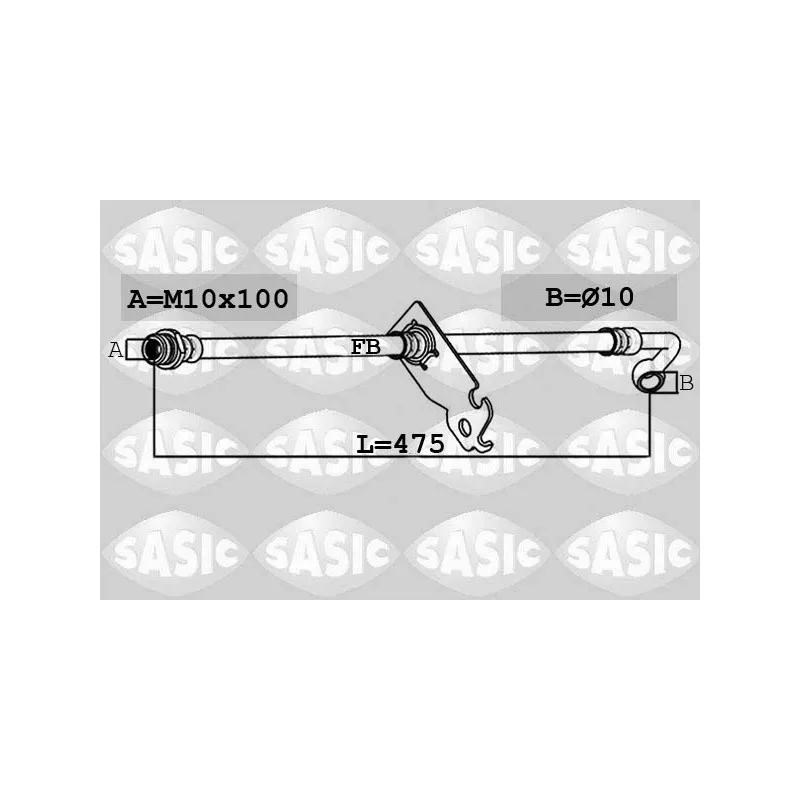 Flexible de frein arrière droit SASIC 6606207
