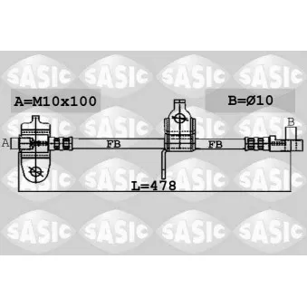Flexible de frein avant gauche SASIC 6606240
