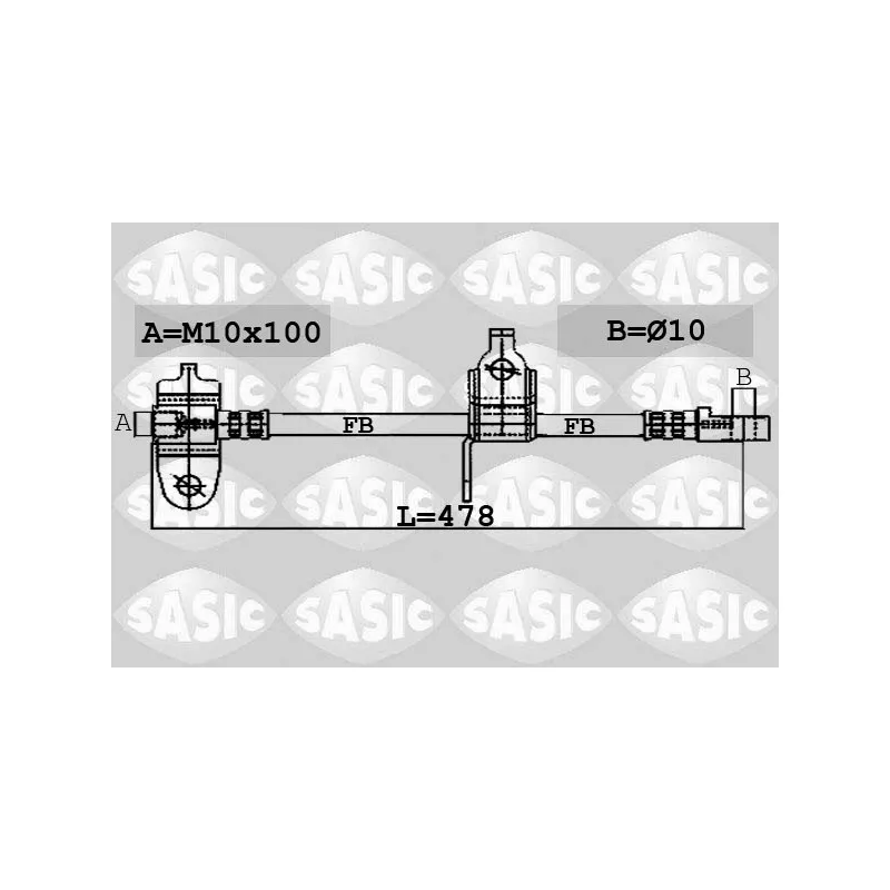 Flexible de frein avant gauche SASIC 6606240