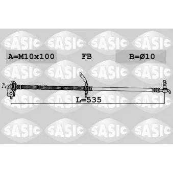 Flexible de frein avant gauche SASIC 6606250