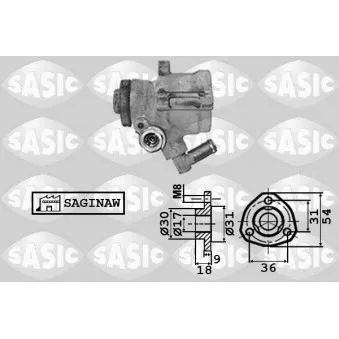 Pompe hydraulique, direction SASIC 7076008