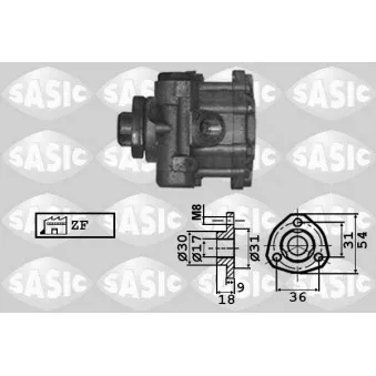 Pompe hydraulique, direction SASIC 7076031