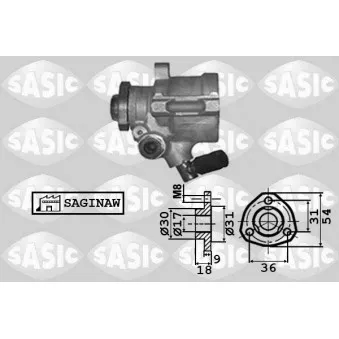 Pompe hydraulique, direction SASIC 7076039