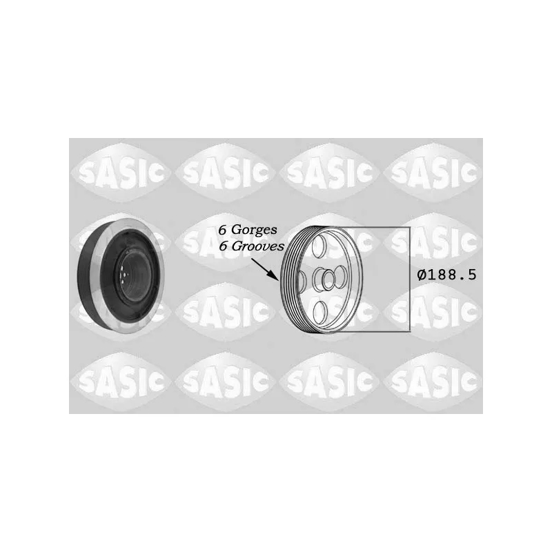 Poulie, vilebrequin SASIC 9001805