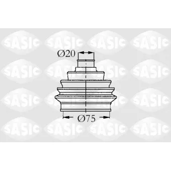 Soufflets de cardan avant SASIC 9004600