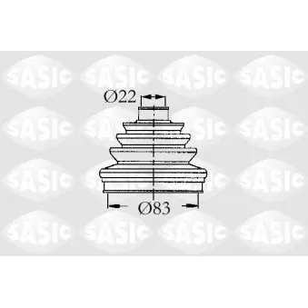 Soufflets de cardan avant SASIC 9004607