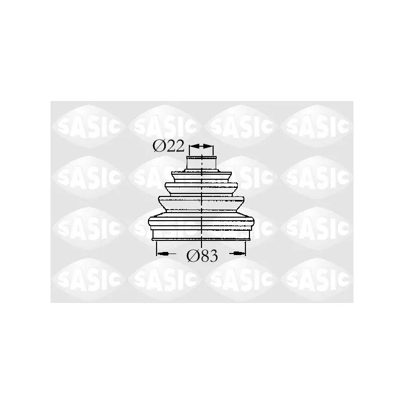 Soufflets de cardan avant SASIC 9004607