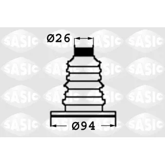 Soufflets de cardan avant SASIC 9004718