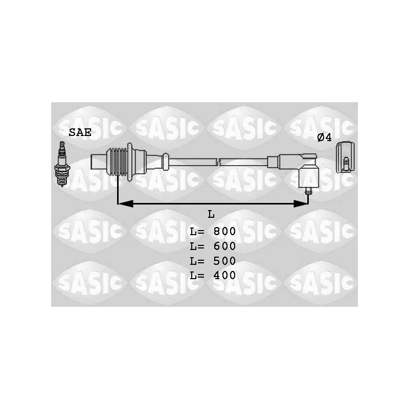 Kit de câbles d'allumage SASIC 9280001