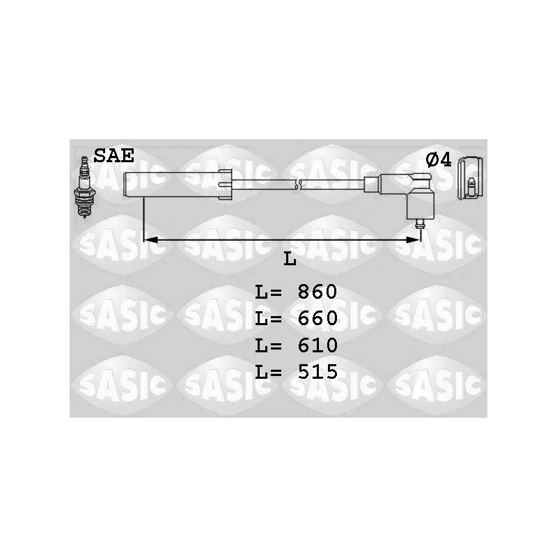Kit de câbles d'allumage SASIC 9280002