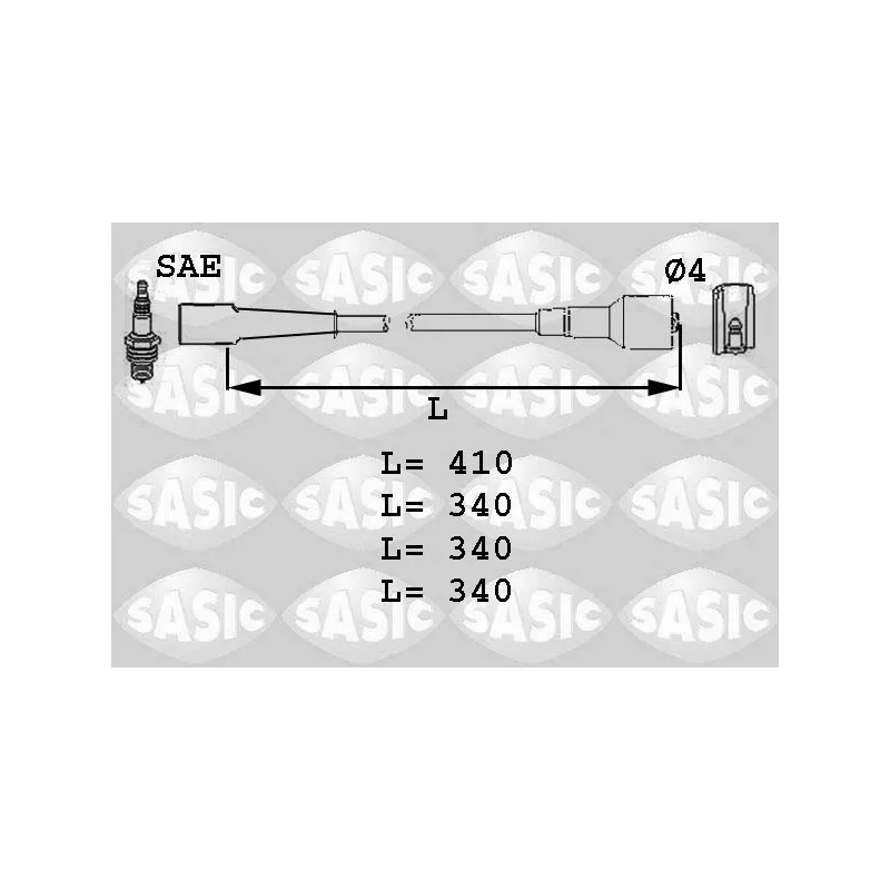 Kit de câbles d'allumage SASIC 9284001