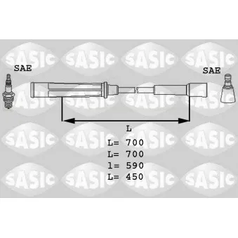 Kit de câbles d'allumage SASIC 9284002