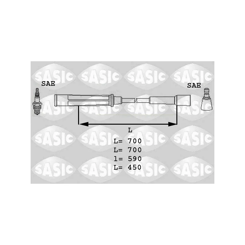 Kit de câbles d'allumage SASIC 9284002