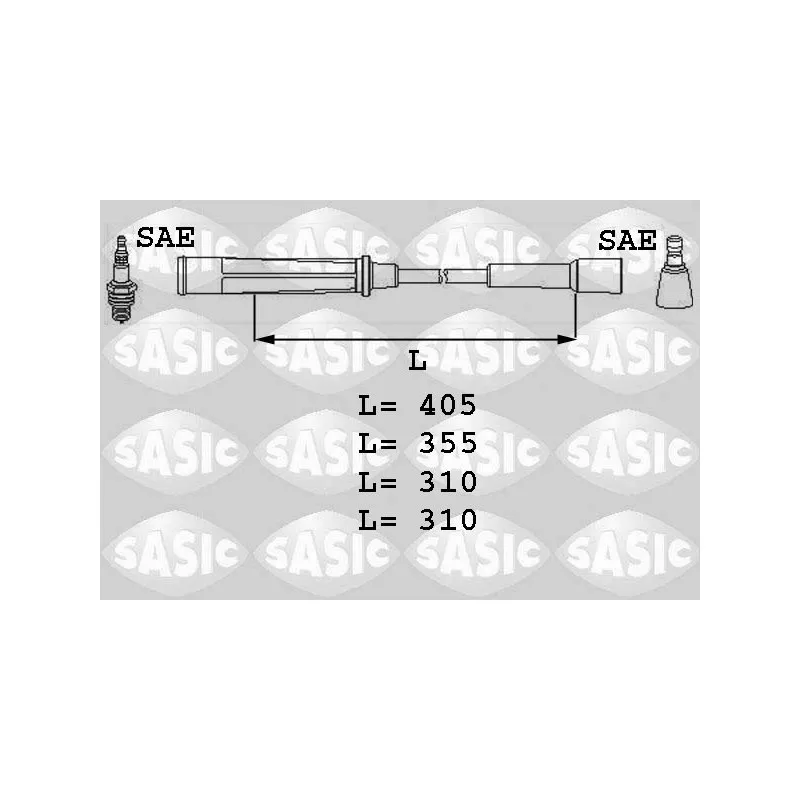 Kit de câbles d'allumage SASIC 9284003