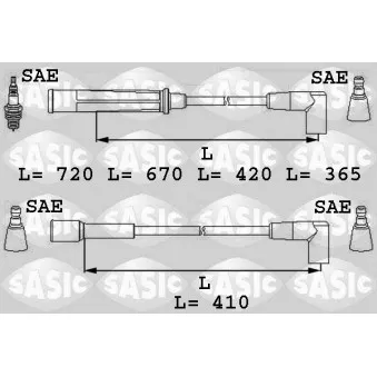 Kit de câbles d'allumage SASIC
