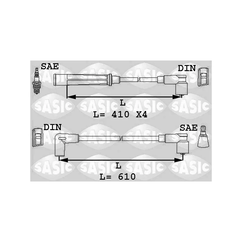 Kit de câbles d'allumage SASIC 9284009