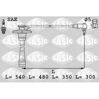 Kit de câbles d'allumage SASIC 9286001