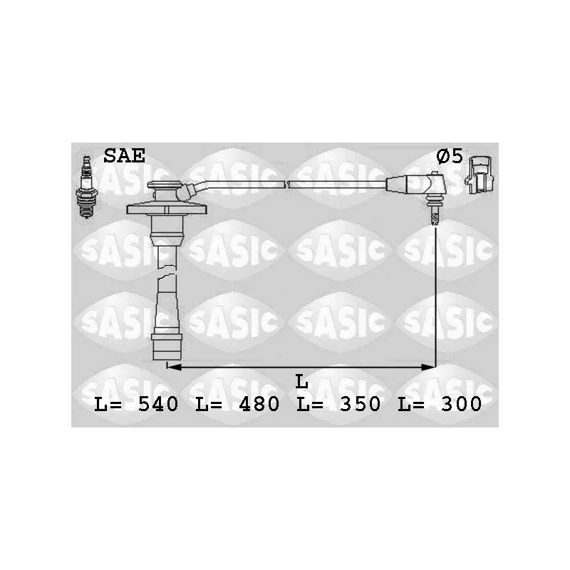 Kit de câbles d'allumage SASIC 9286001