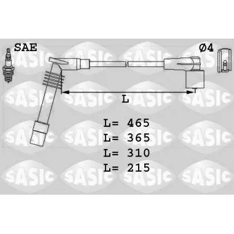 Kit de câbles d'allumage SASIC 9286002