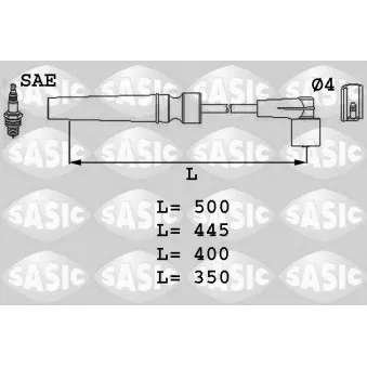 Kit de câbles d'allumage SASIC 9286003