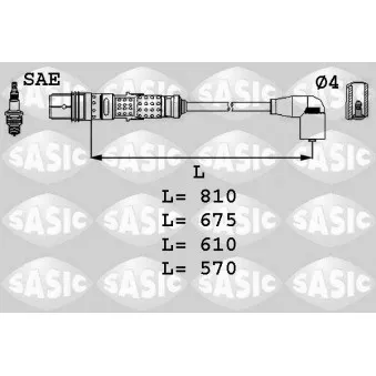 Kit de câbles d'allumage SASIC 9286006