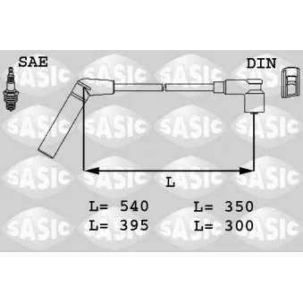 Kit de câbles d'allumage SASIC 9286007
