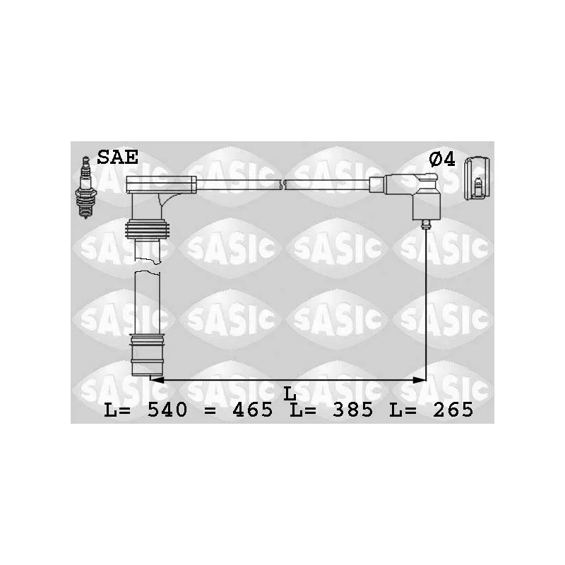 Kit de câbles d'allumage SASIC 9286009