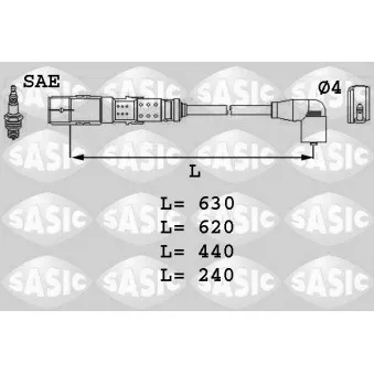 Kit de câbles d'allumage SASIC 9286012