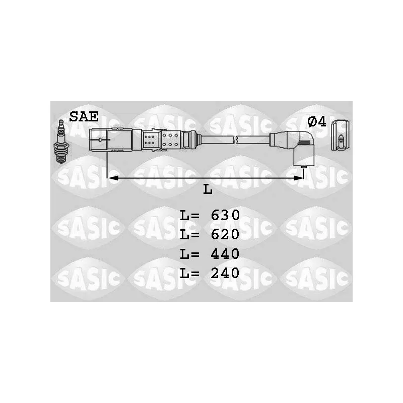 Kit de câbles d'allumage SASIC 9286012