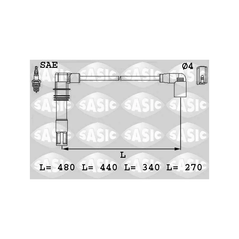 Kit de câbles d'allumage SASIC 9286013