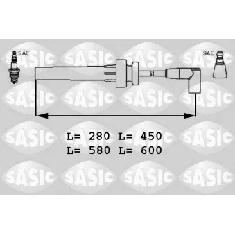 Kit de câbles d'allumage SASIC 9286014