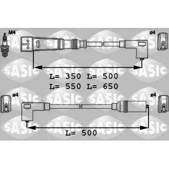 Kit de câbles d'allumage SASIC 9286019
