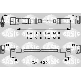 Kit de câbles d'allumage SASIC 9286020