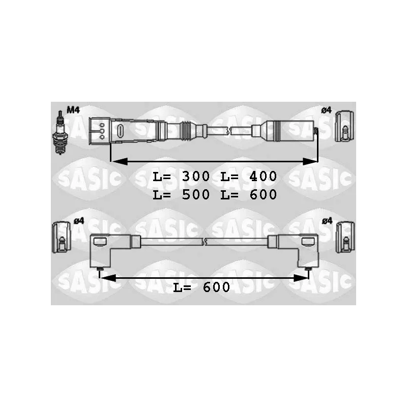 Kit de câbles d'allumage SASIC 9286020