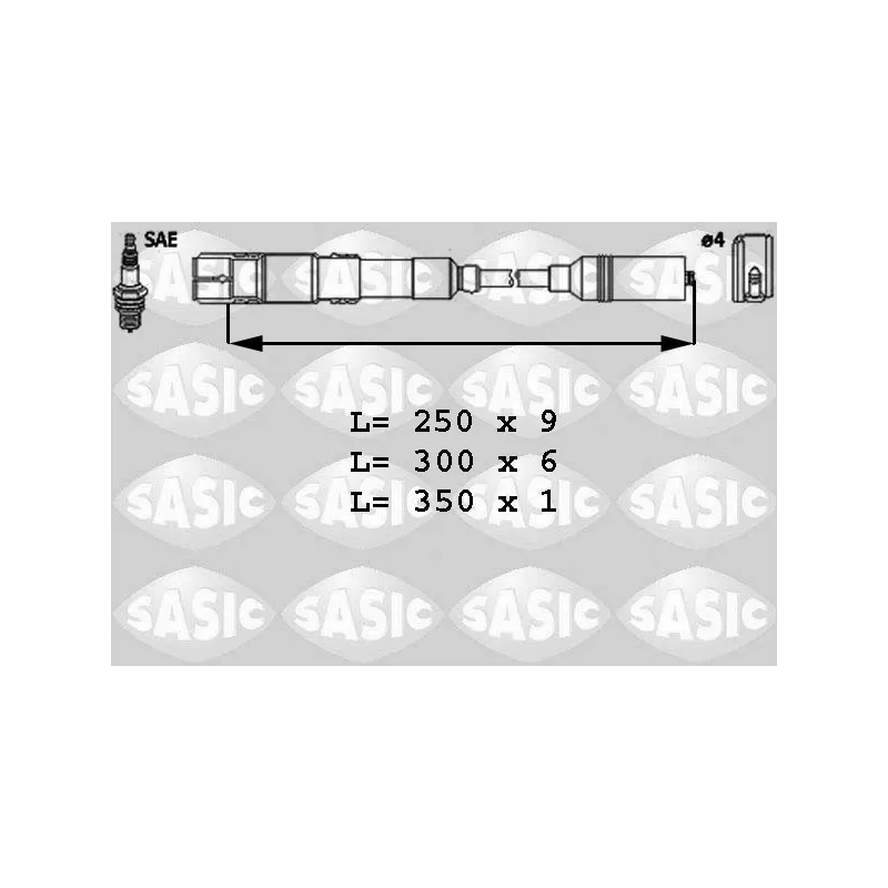 Kit de câbles d'allumage SASIC 9286024