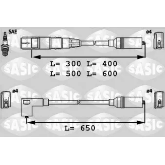 Kit de câbles d'allumage SASIC 9286028