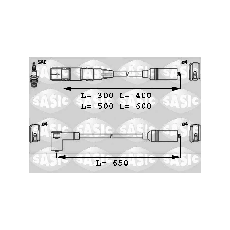 Kit de câbles d'allumage SASIC 9286028