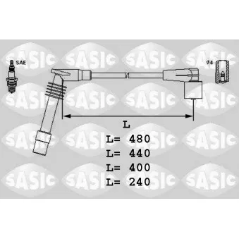 Kit de câbles d'allumage SASIC 9286030