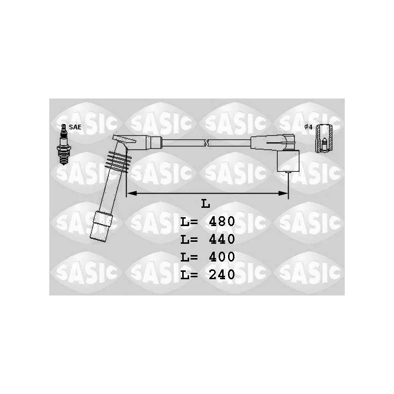 Kit de câbles d'allumage SASIC 9286030
