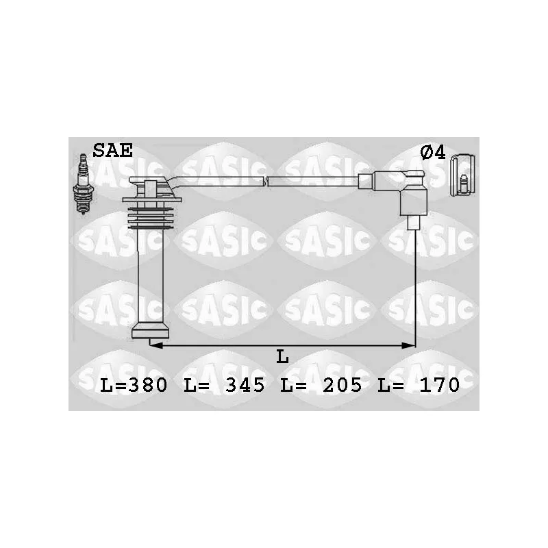 Kit de câbles d'allumage SASIC 9286031