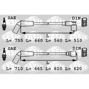 Kit de câbles d'allumage SASIC 9286032